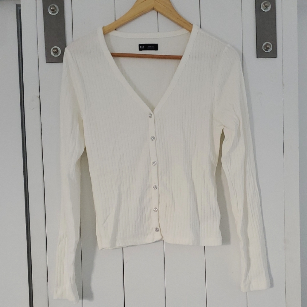 Gap Cream Ribbed top